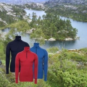 BRYNJE ARCTIC ZIP-POLO med hy hals