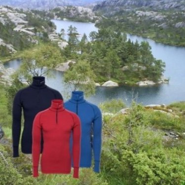 BRYNJE ARCTIC ZIP-POLO med hy hals