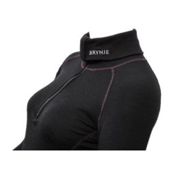 BRYNJE LADY ARCTIC ZIP POLO m/Tommelfinger-grep