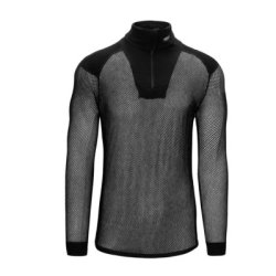 BRYNJE SUPER THERMO ZIP-POLO SHIRT med skulderinnlegg