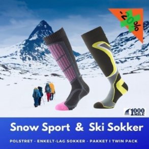 The 1000 Mile SNOW & SKI Sock - TWIN PACK